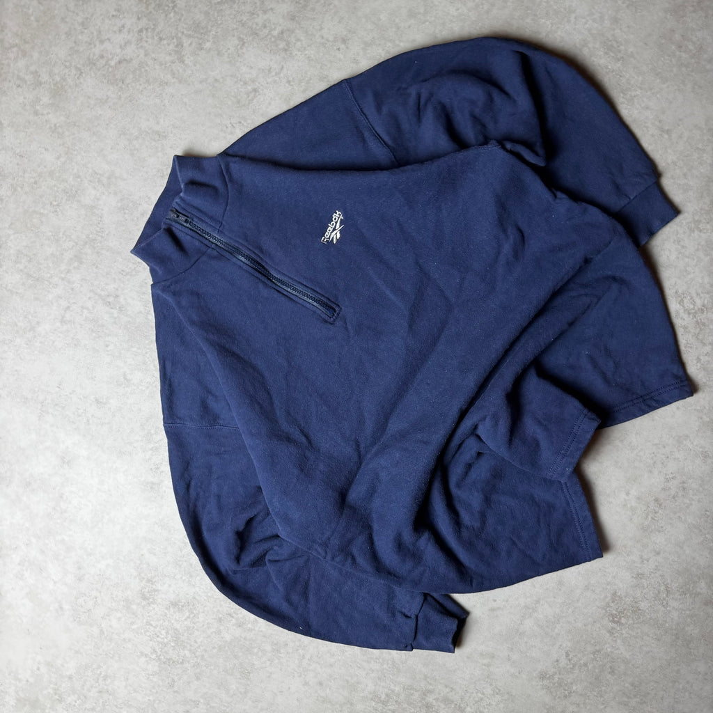 Dark Blue Reebok Quarter Zip - Size M