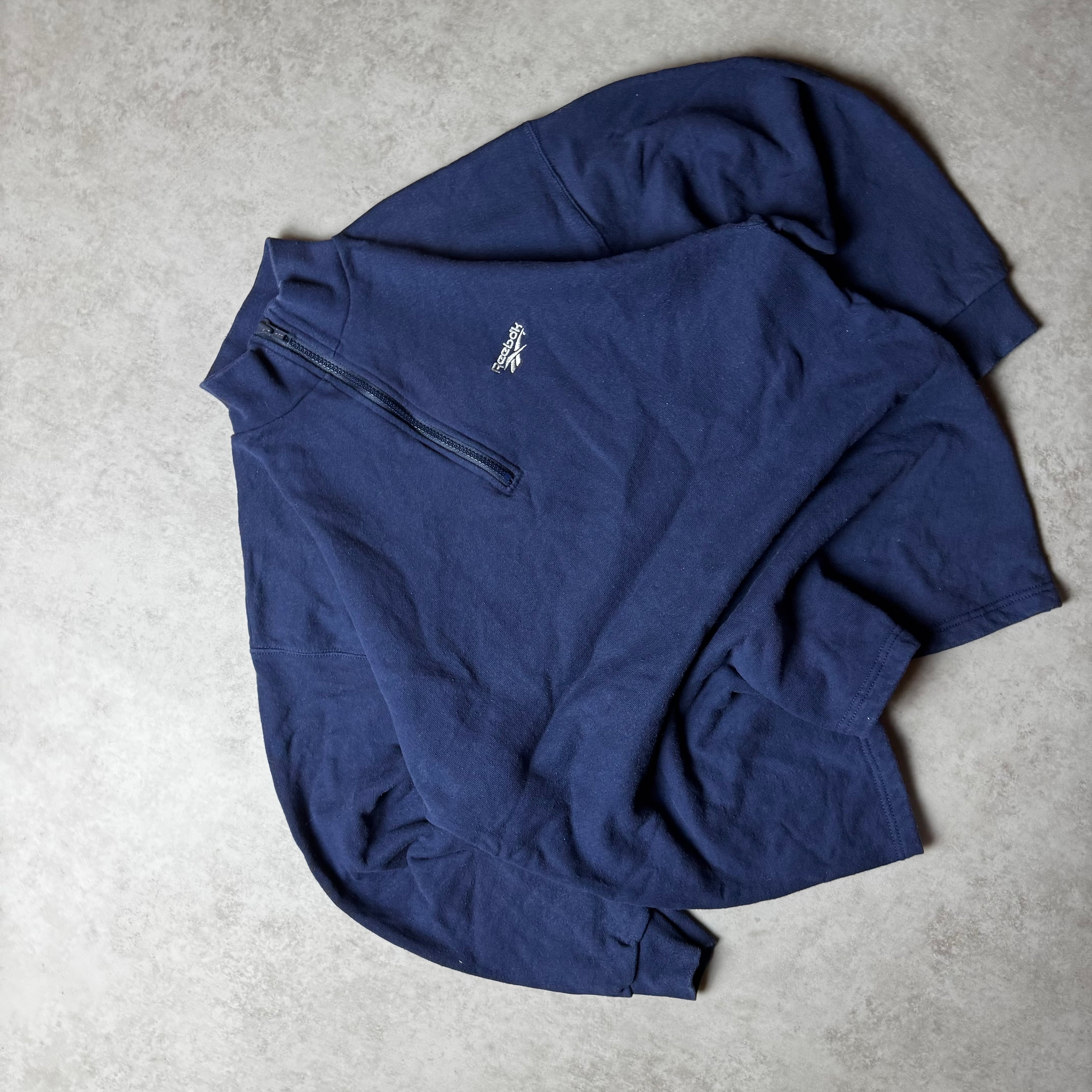 Dark Blue Reebok Quarter Zip - Size M