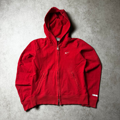 Red Nike Zip Up Hoodie - S