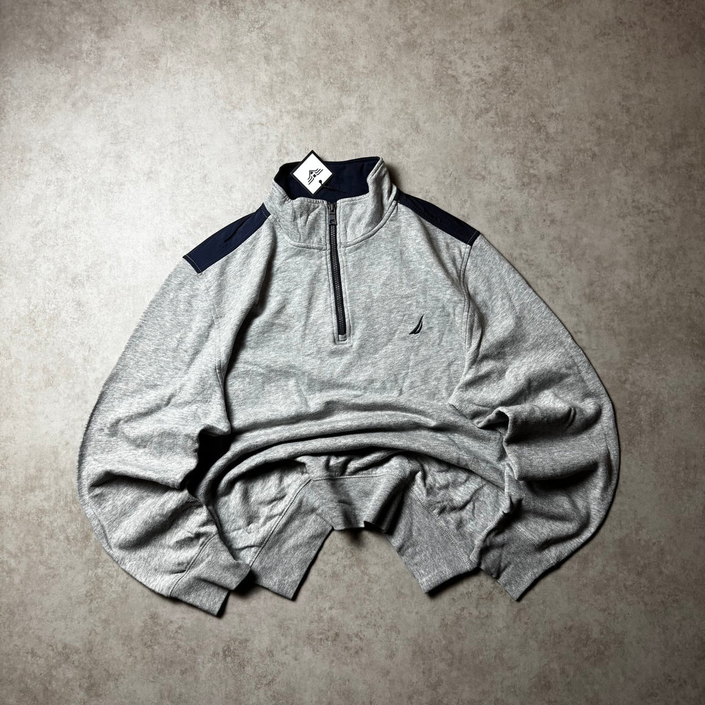 Gray Nautica Quarter Zip - Size L