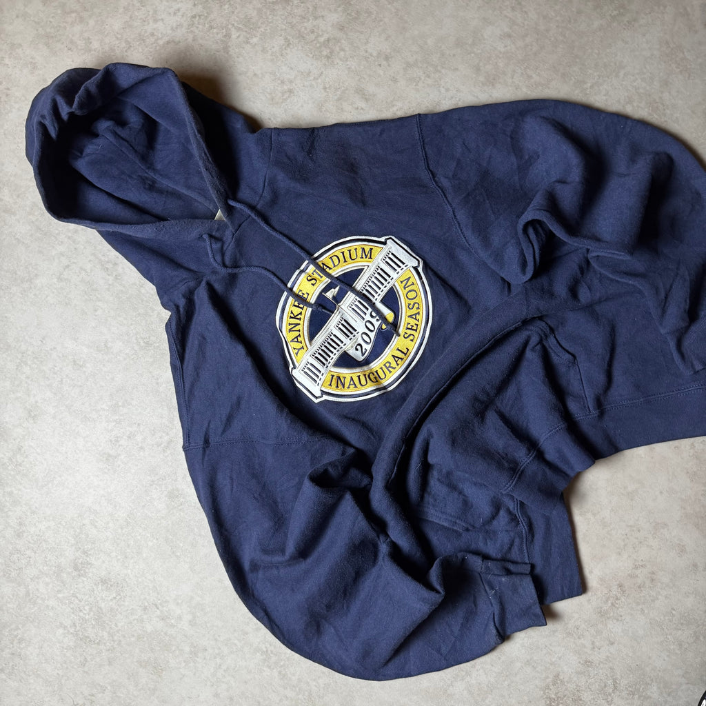 Dark Blue Yankee Stadium Graphic Hoodie - Size L