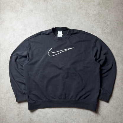 Black Cropped Nike Sweatshirt - S