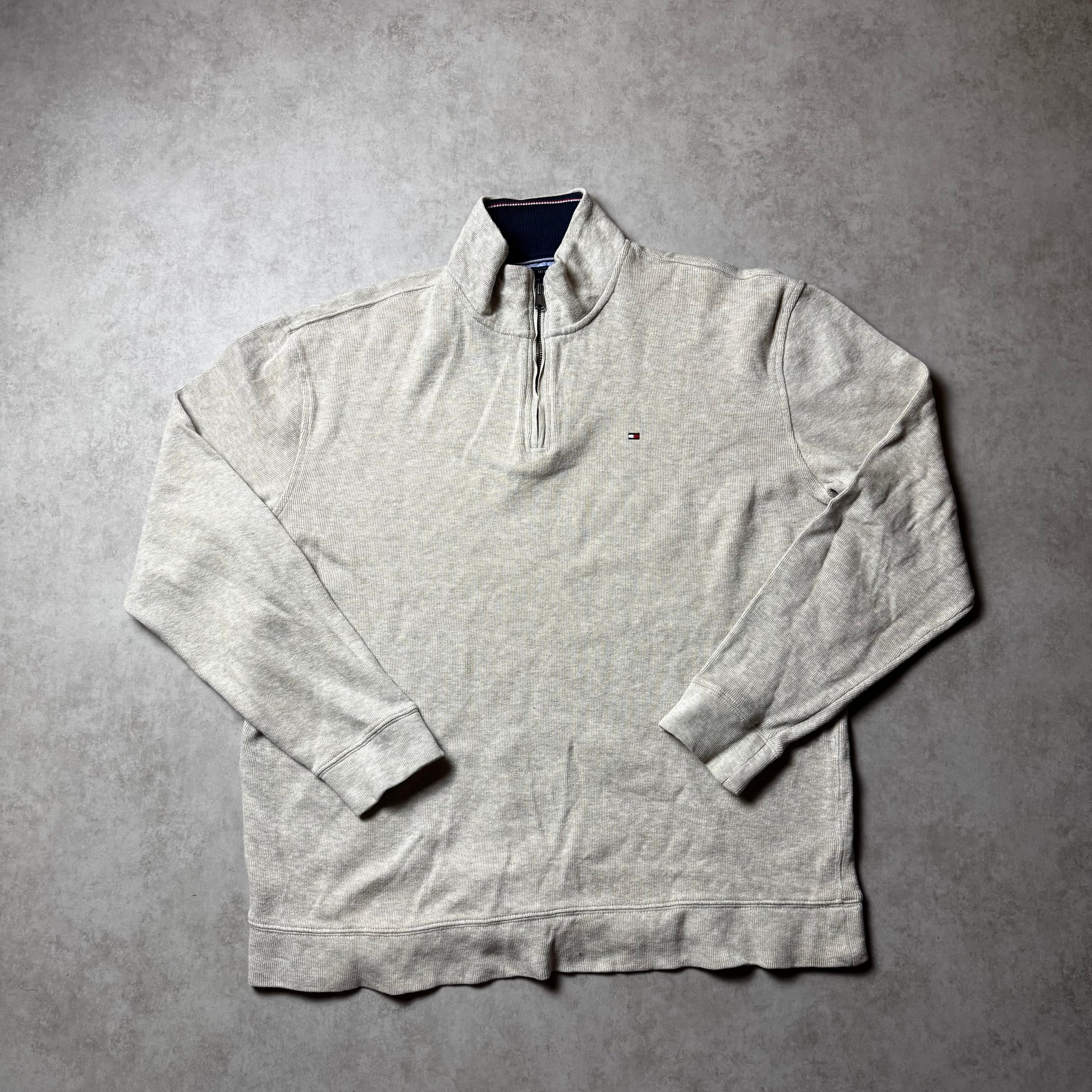 Beige Tommy Hilfiger Quarter Zip - Size XL