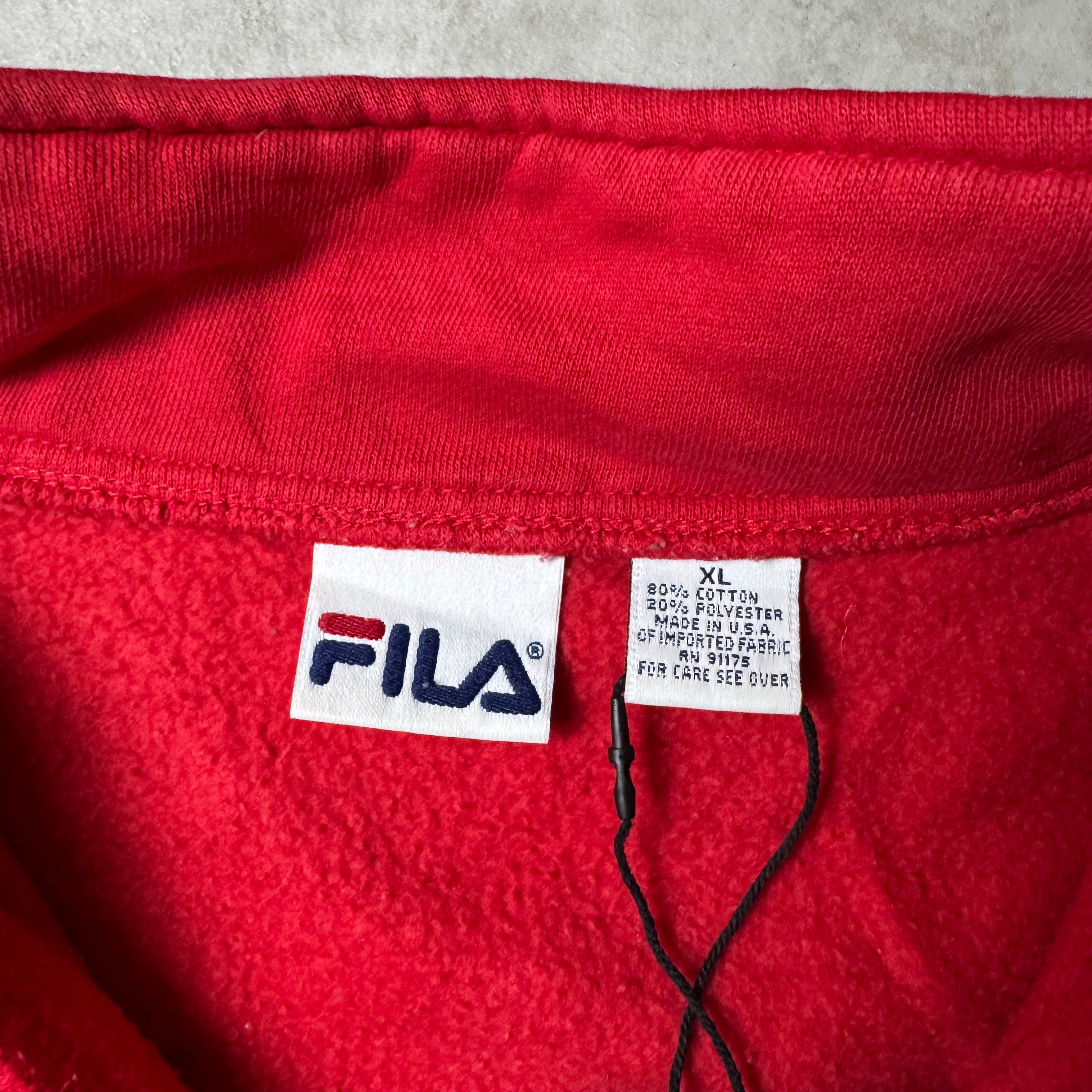 Red Fila Quarter Zip - XL