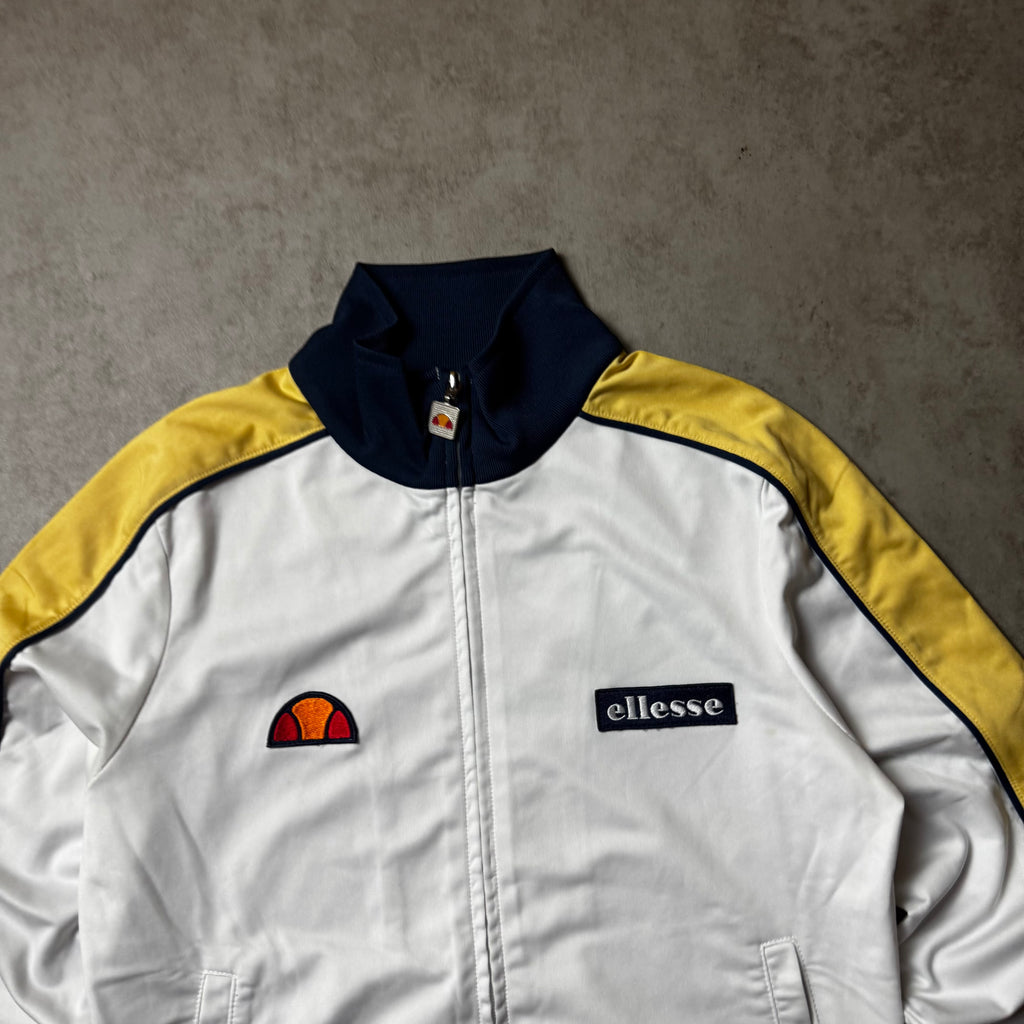 White Elesse Zip Up Hoodie - S