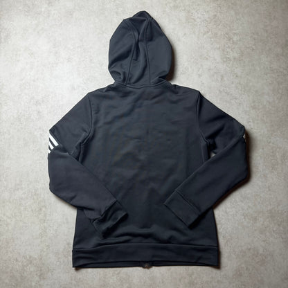 Black Adidas Zip Up Hoodie - S