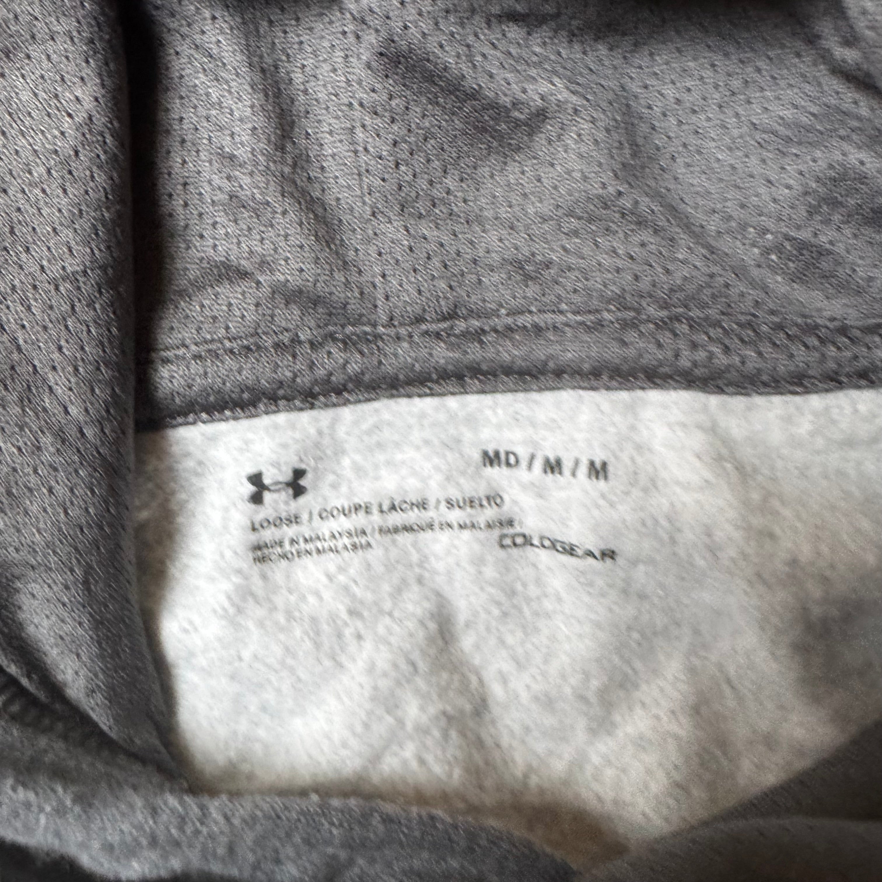 Gray Under Armour College Hoodie - Size M