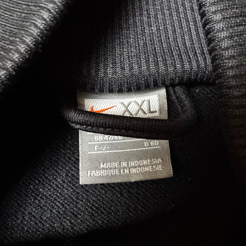 Black Vintage Nike Zip Up Hoodie - XXL