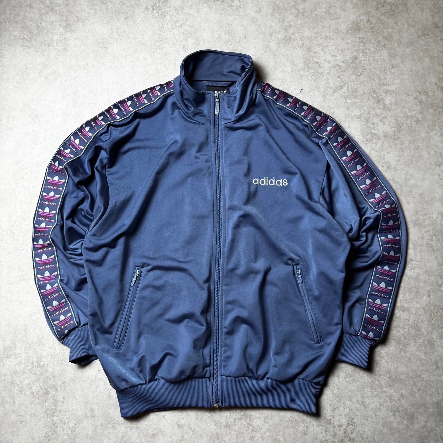 Navy Adidas Zip Up Hoodie - M