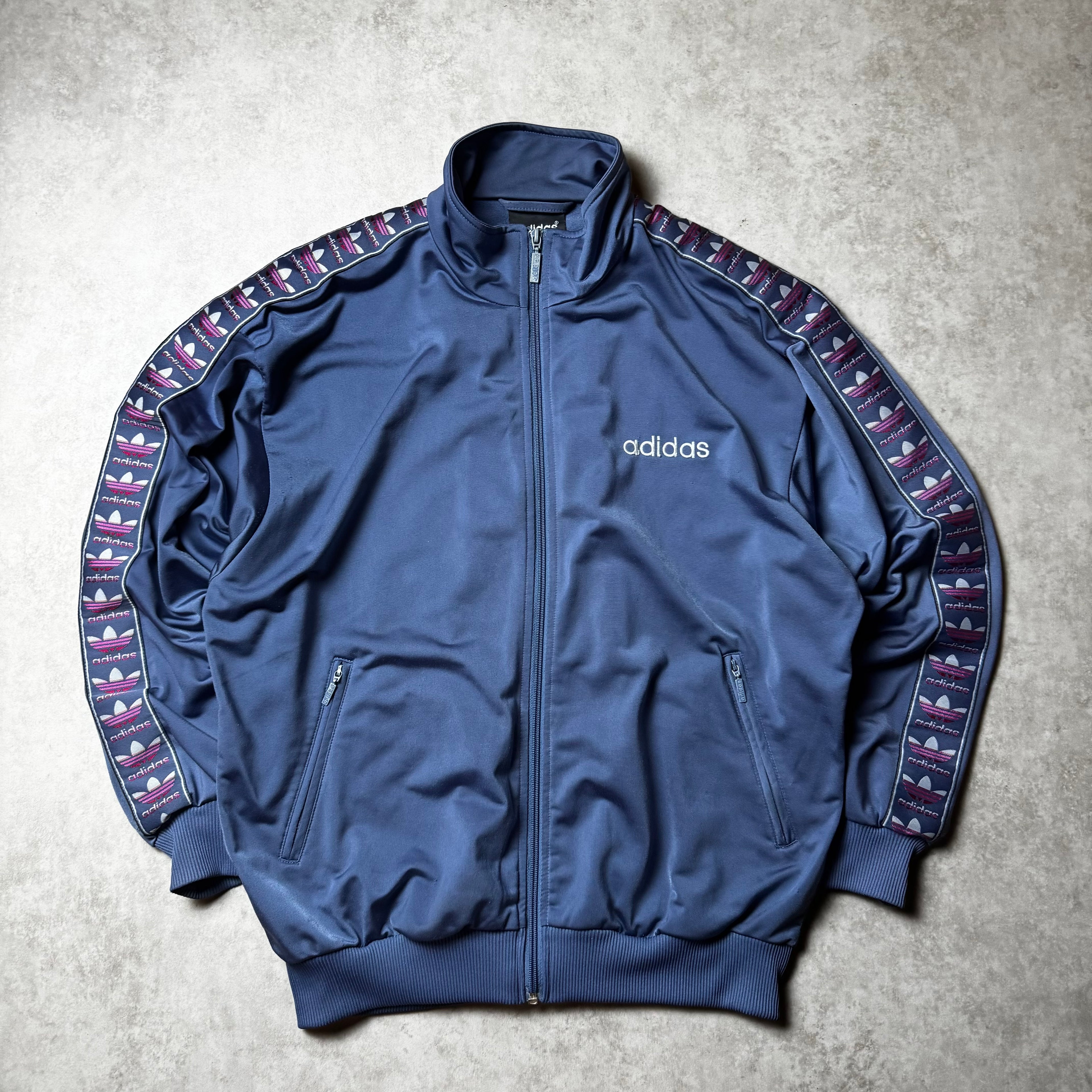 Navy Adidas Zip Up Hoodie - M