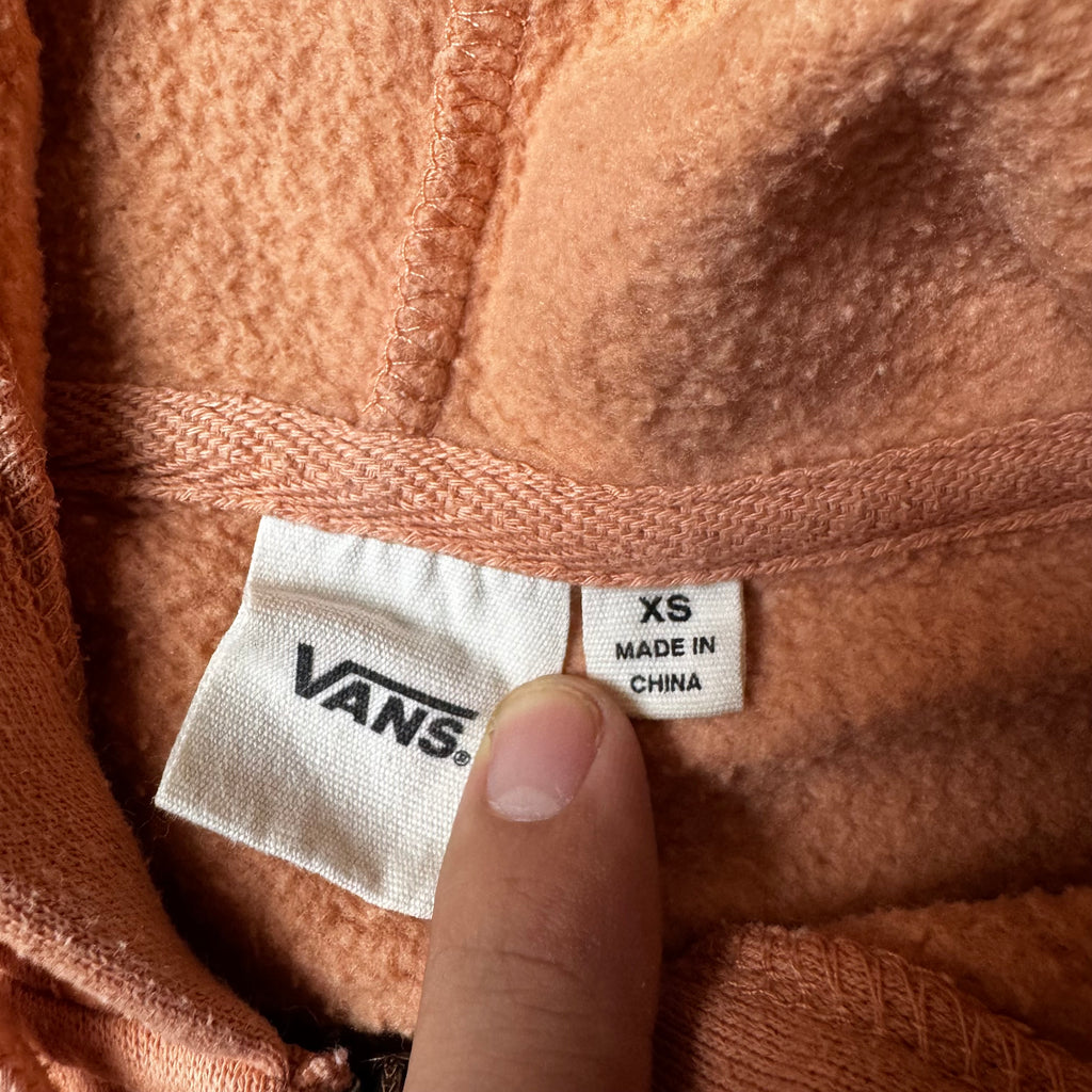 Orange Vans Zip Up Hoodie - XS