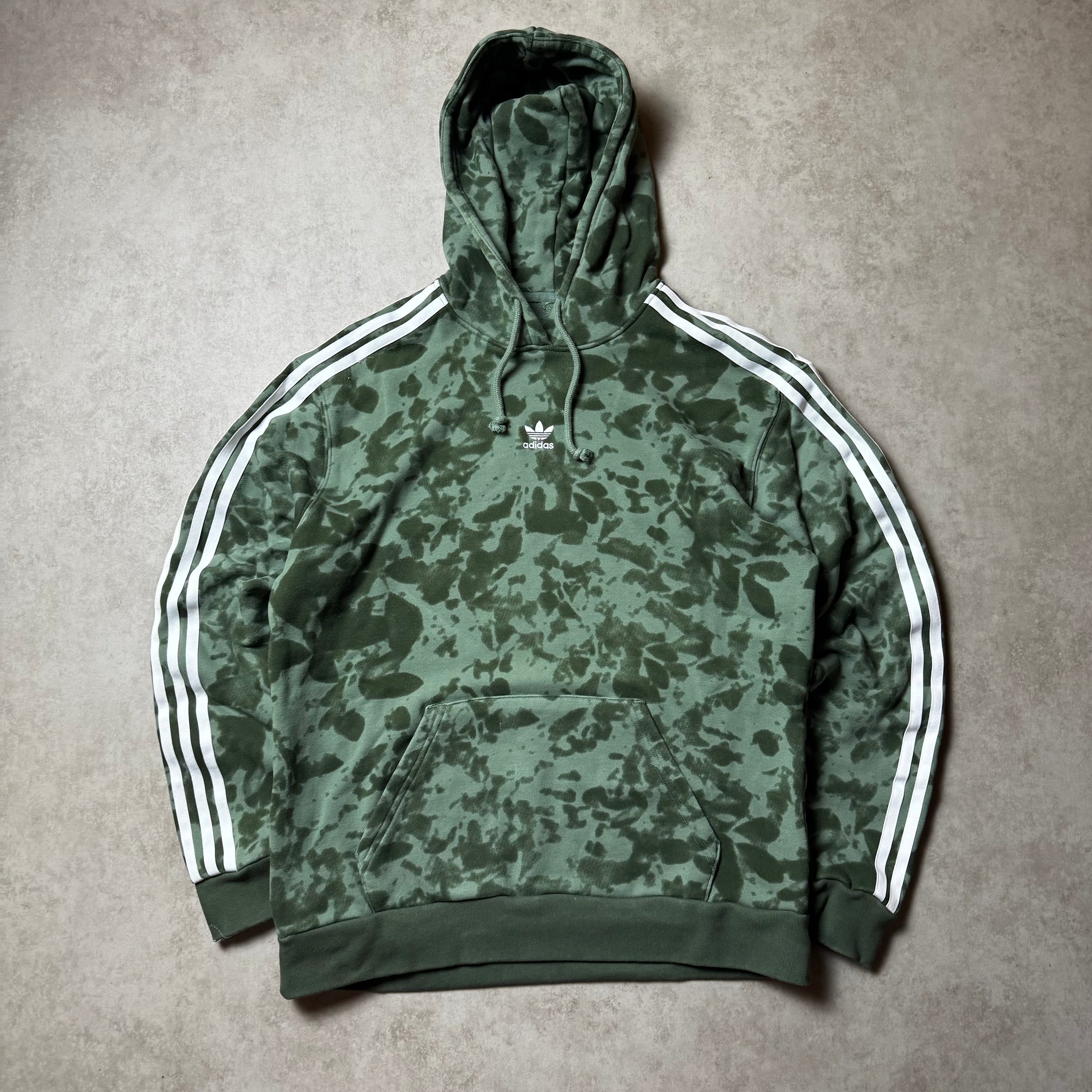 Green Adidas Camo Hoodie - L