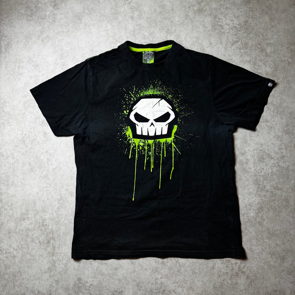 Black y2k No Fear Graphic Tee - M