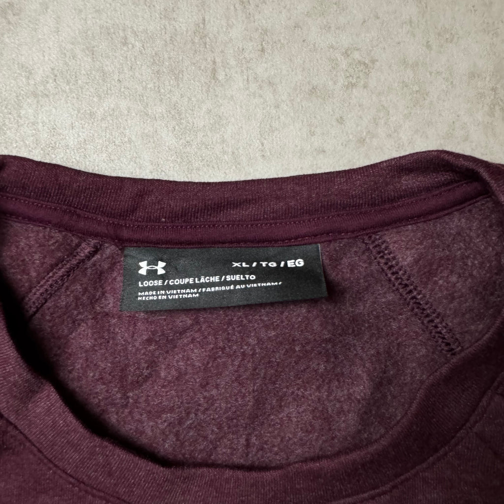 Dark Red Under Armour Cropped Sweatshirt - Size XL