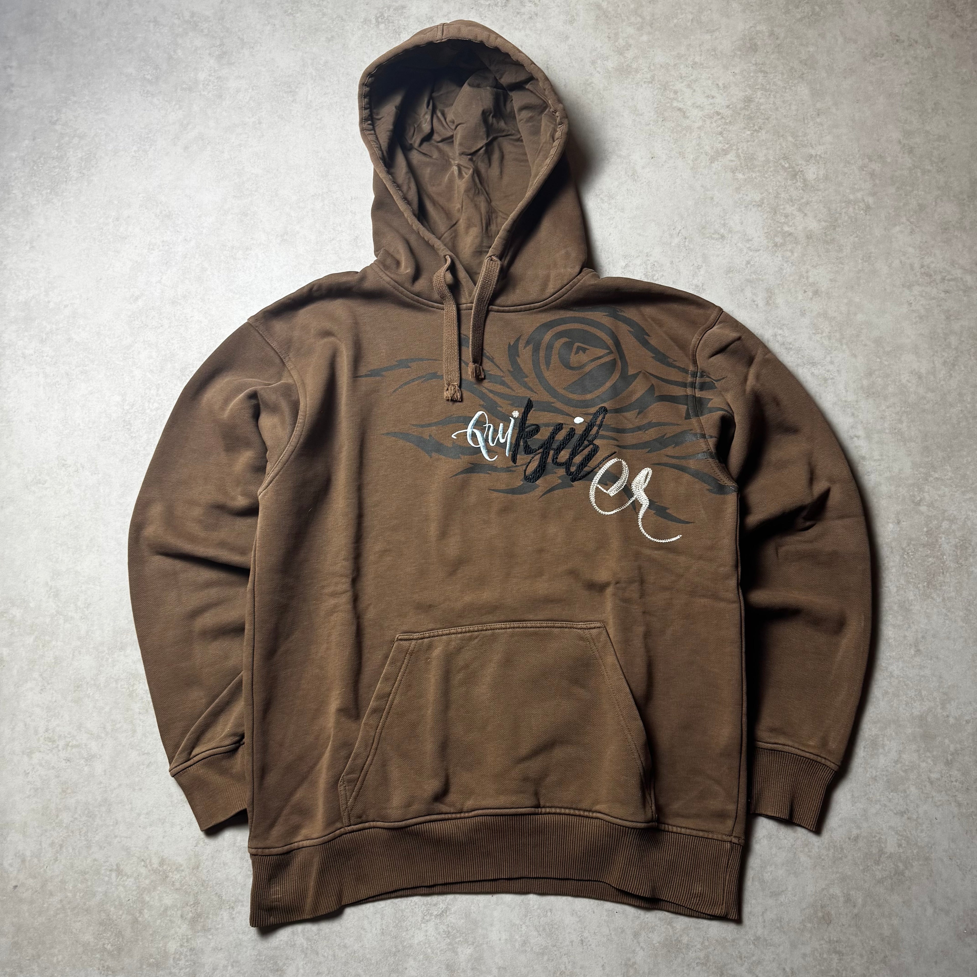 Brown Quiksilver Vintage Hoodie - L