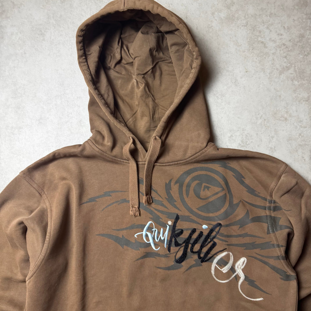 Brown Quiksilver Vintage Hoodie - L