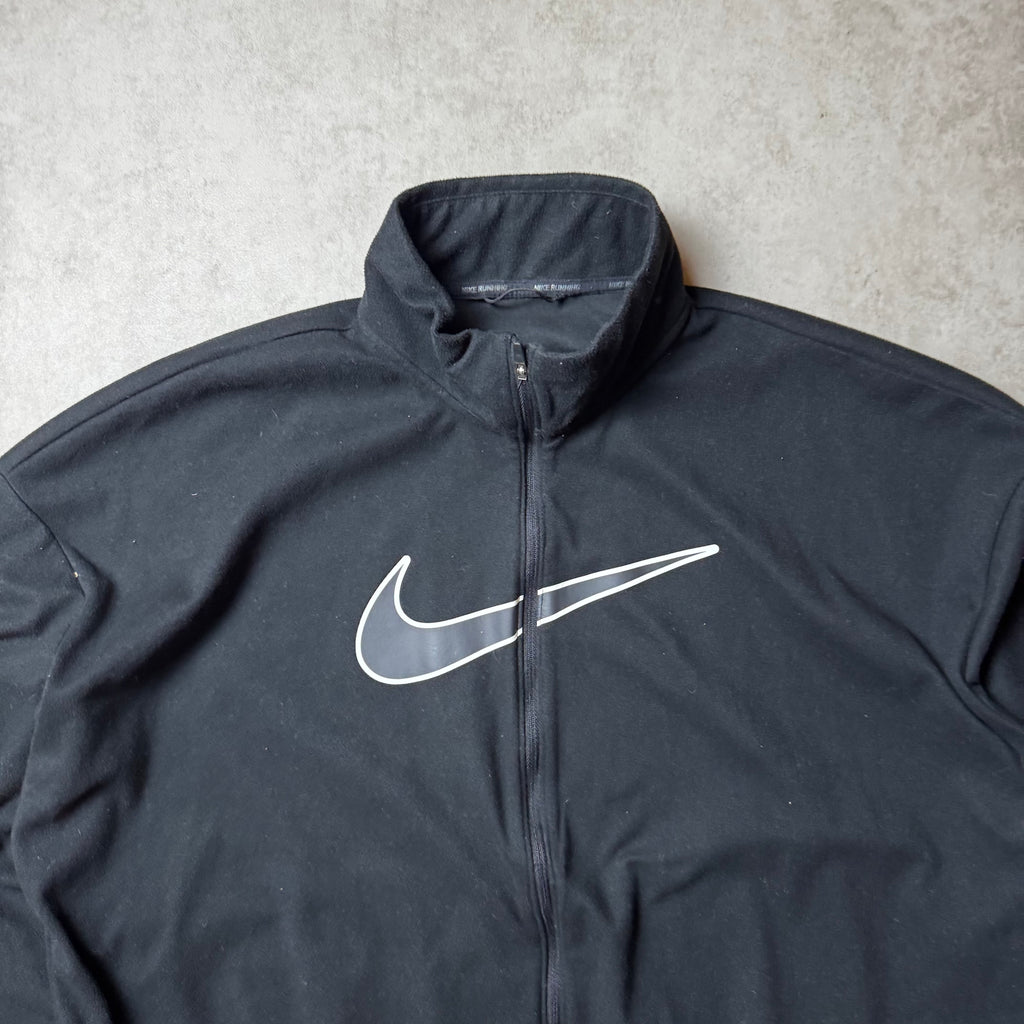 Black Nike Cropped Zip Up Hoodie - L (M)