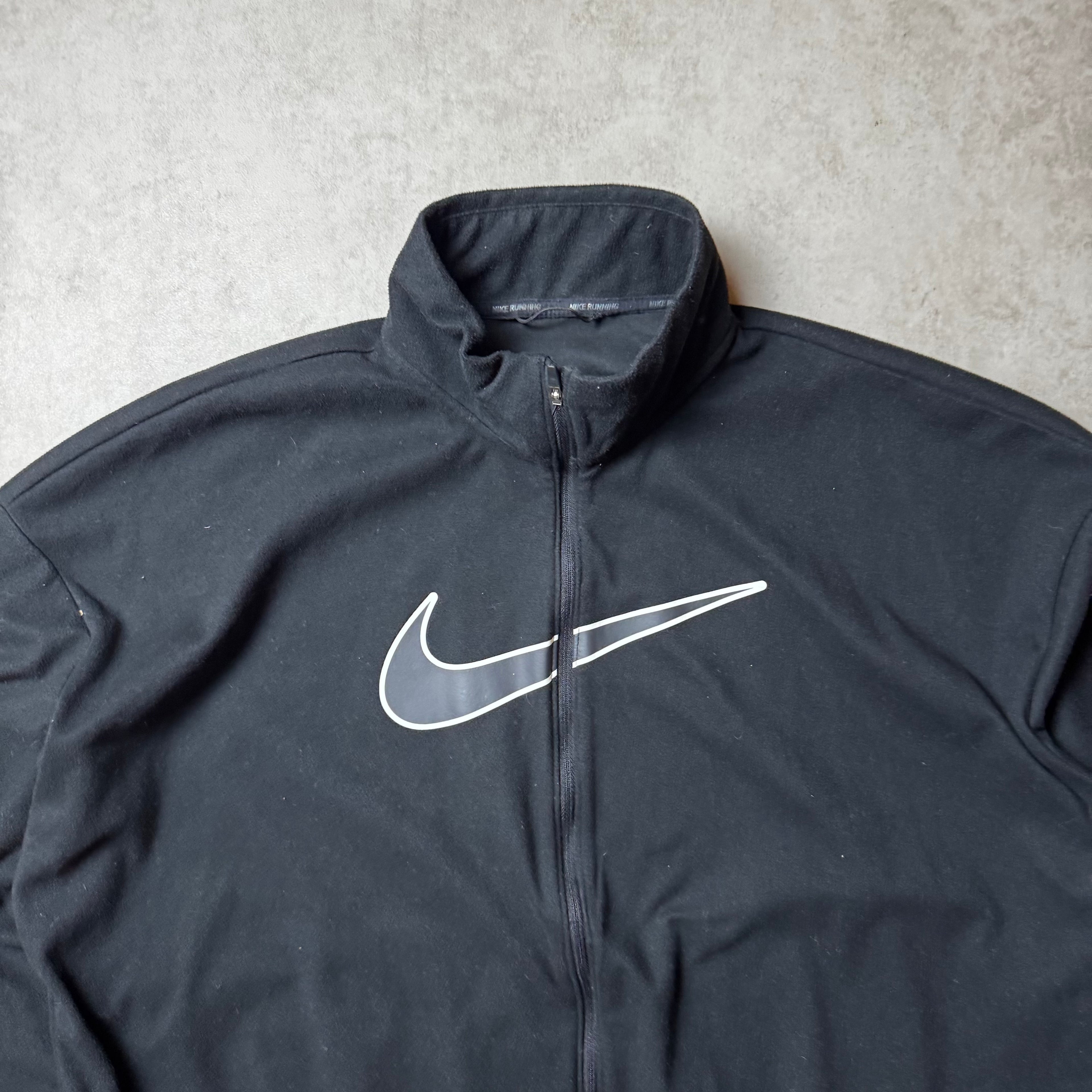 Black Nike Cropped Zip Up Hoodie - L (M)