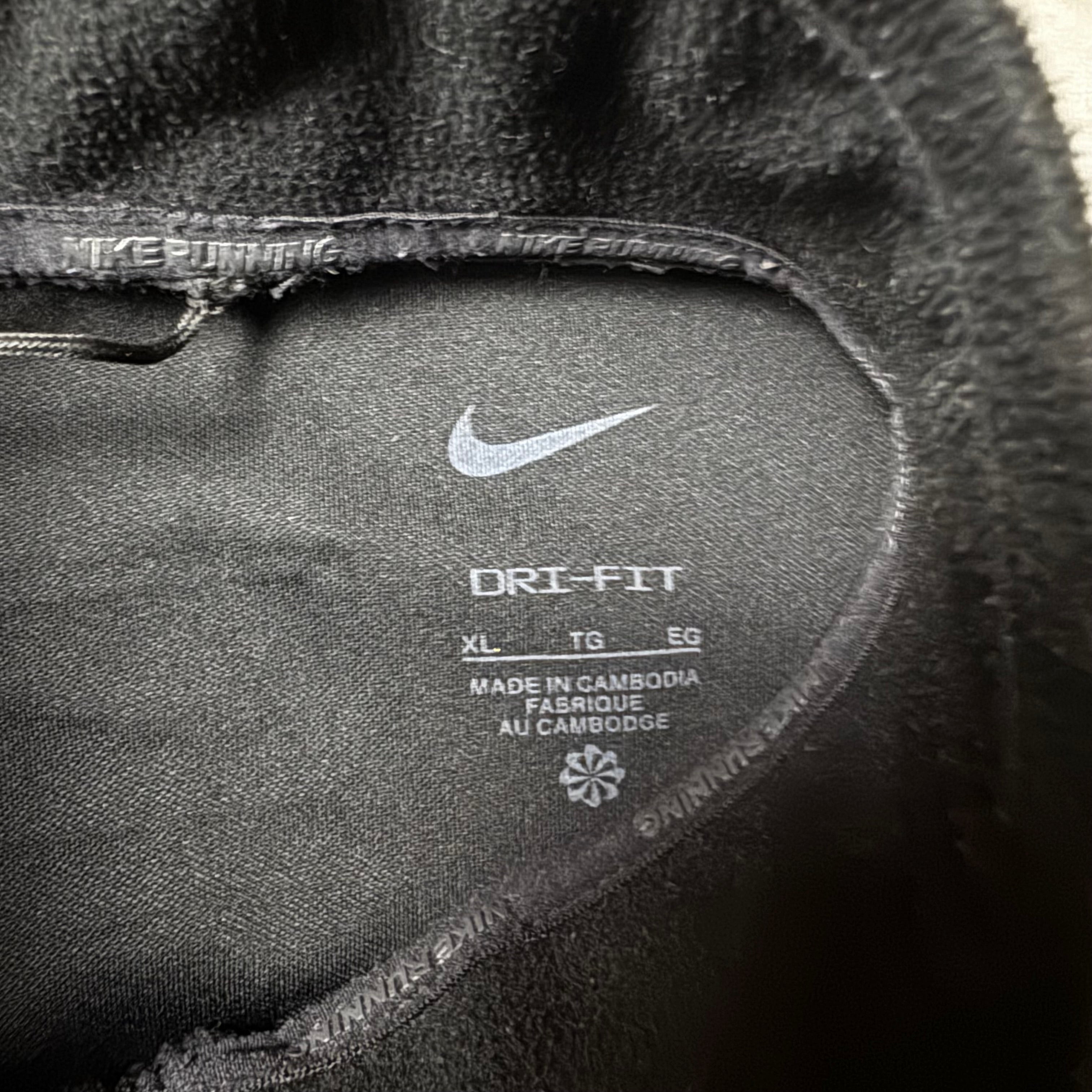 Black Nike Cropped Zip Up Hoodie - L (M)