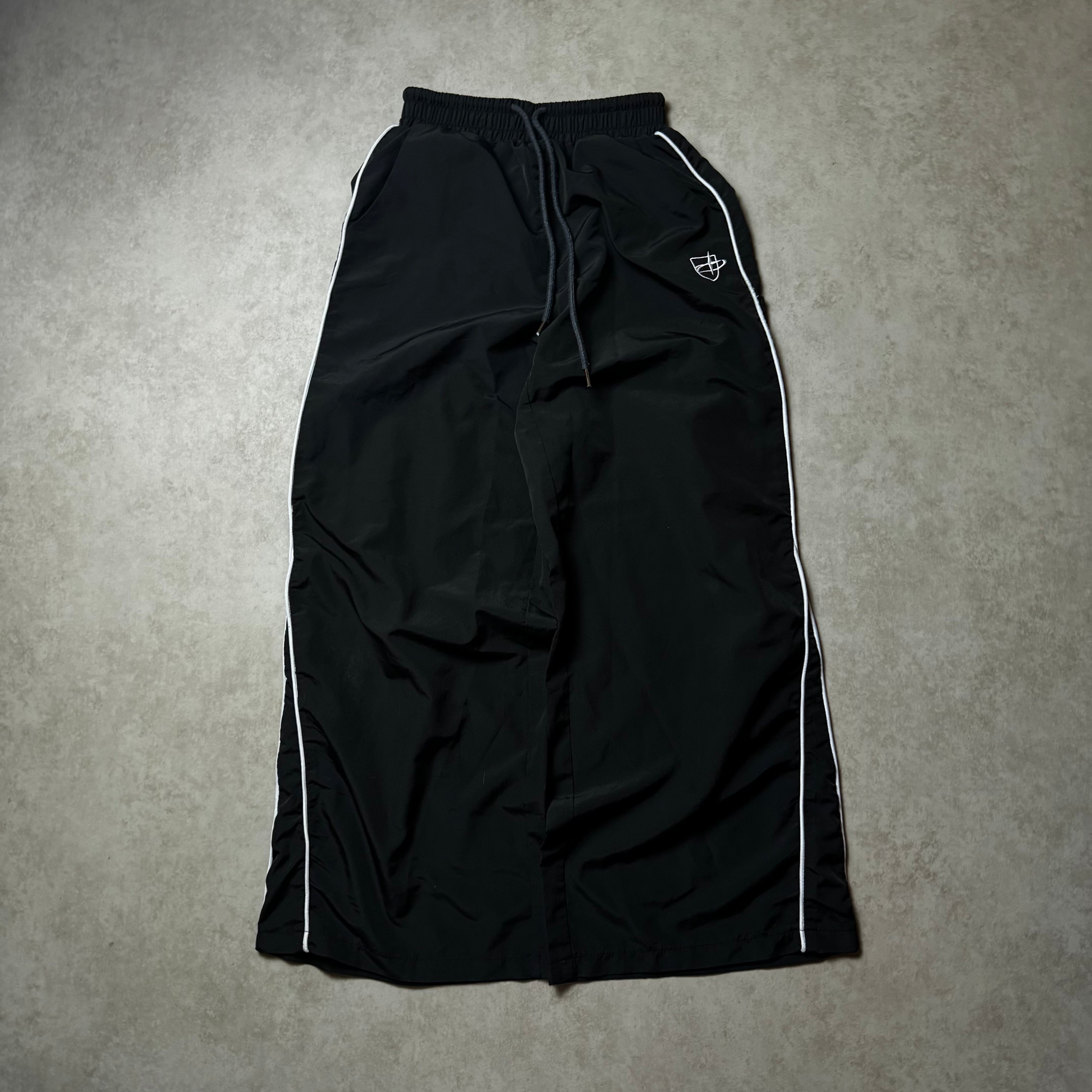 Black Baggy Trackpants - S