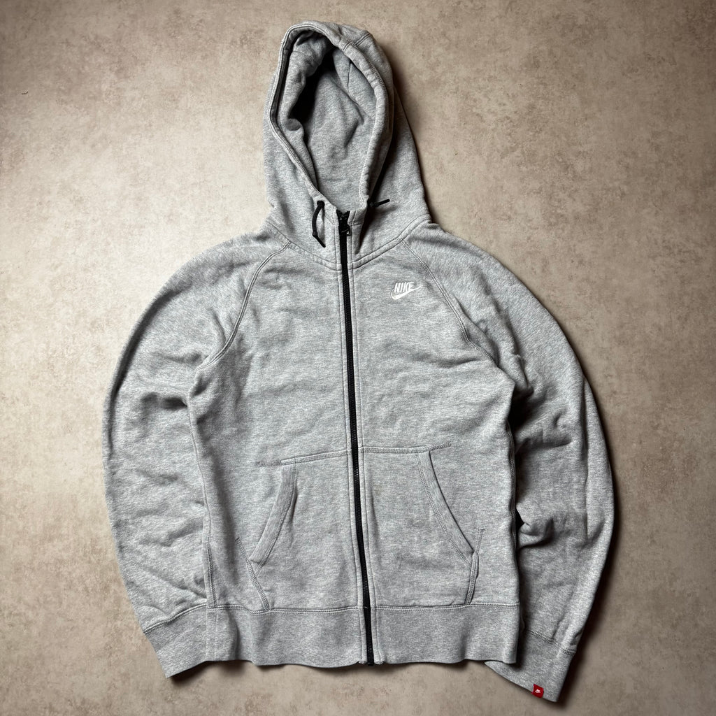 Gray Nike Zip Up Hoodie - S