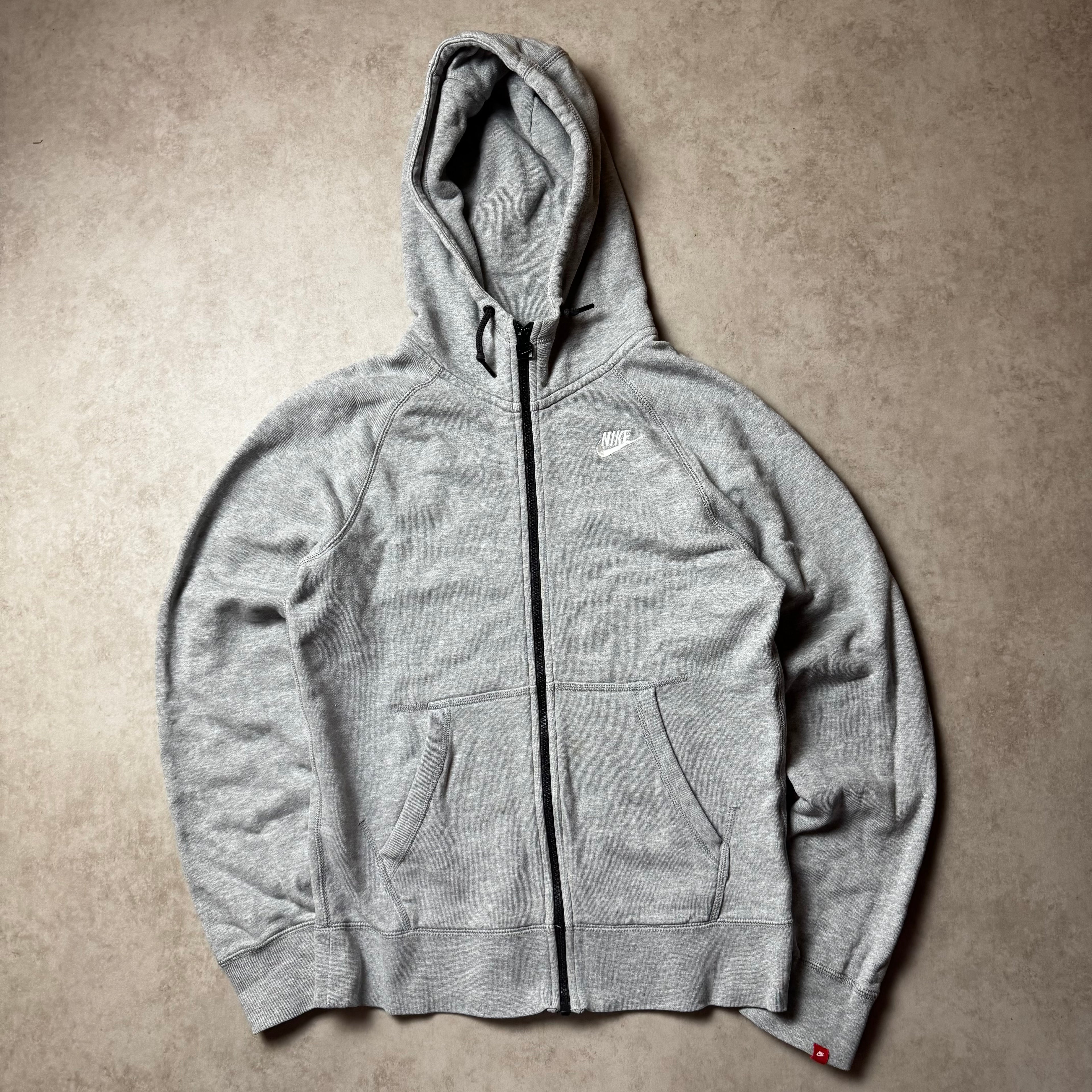 Gray Nike Zip Up Hoodie - S
