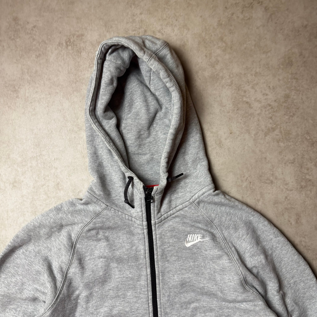 Gray Nike Zip Up Hoodie - S