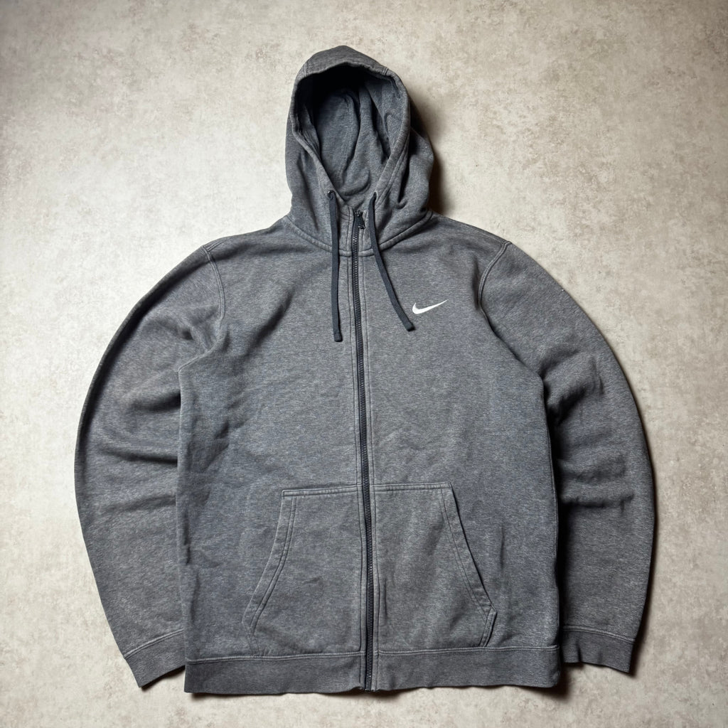 Gray Nike Zip Up Hoodie - M