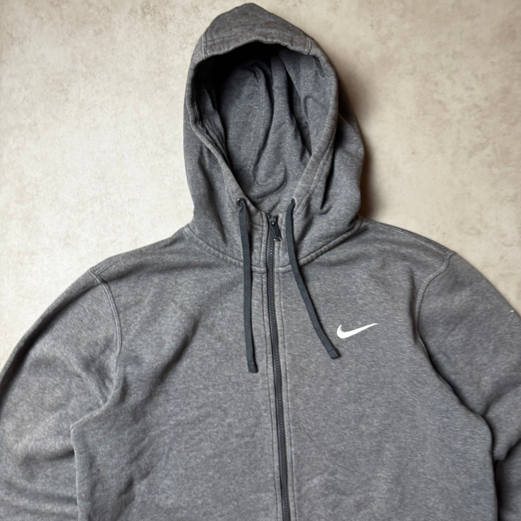 Gray Nike Zip Up Hoodie - M