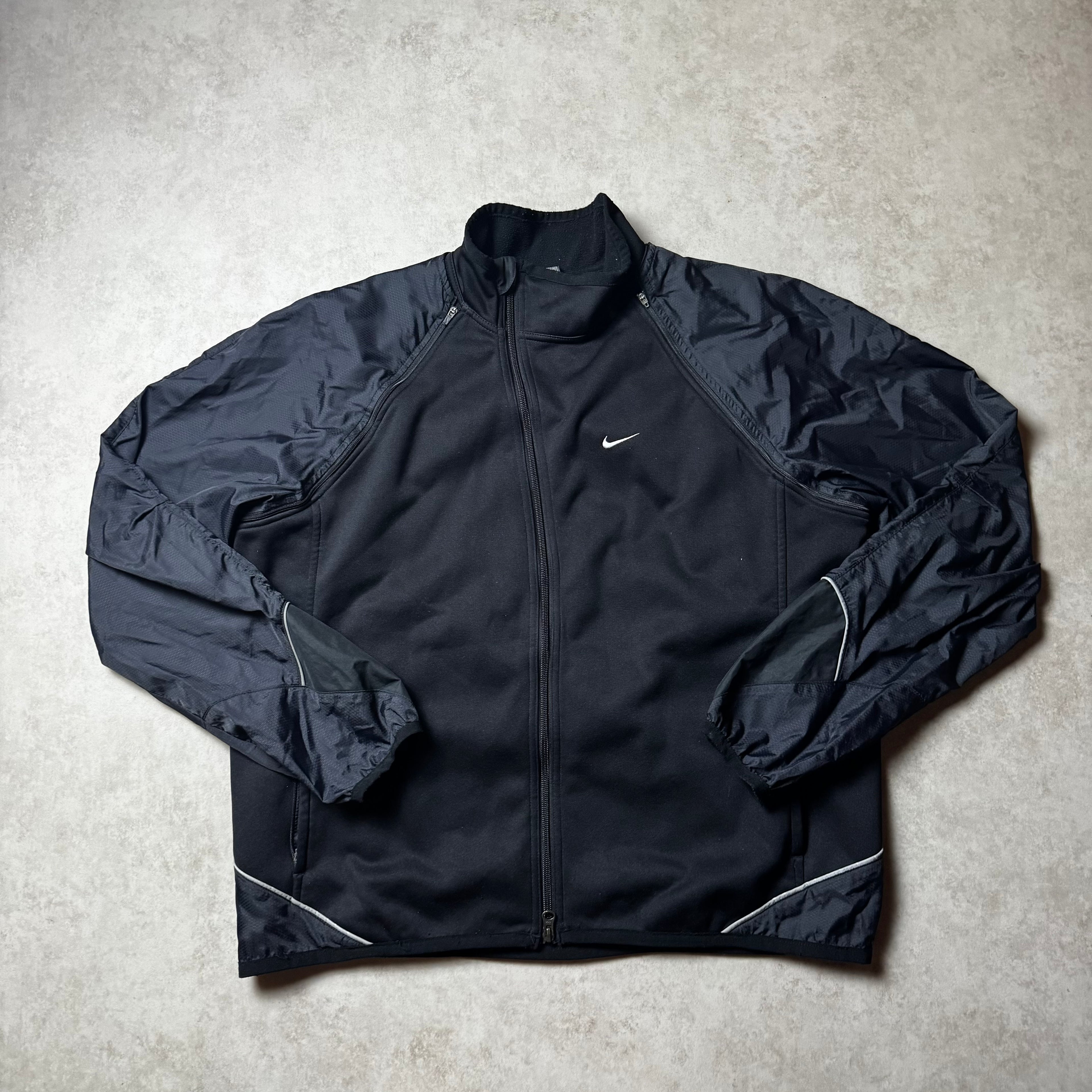 Black Vintage Nike Windbreaker - XL (L)