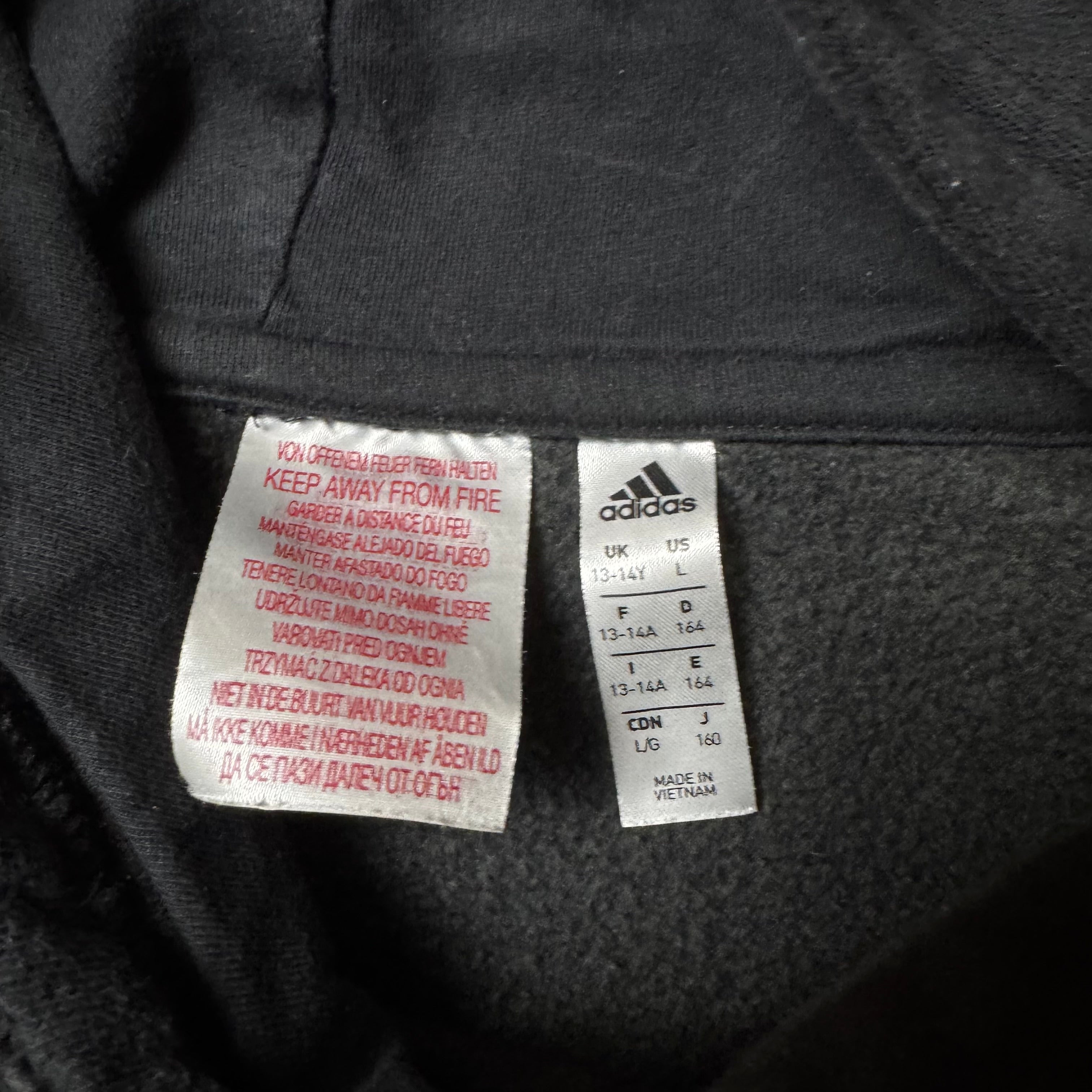 Black Adidas Hoodie - L