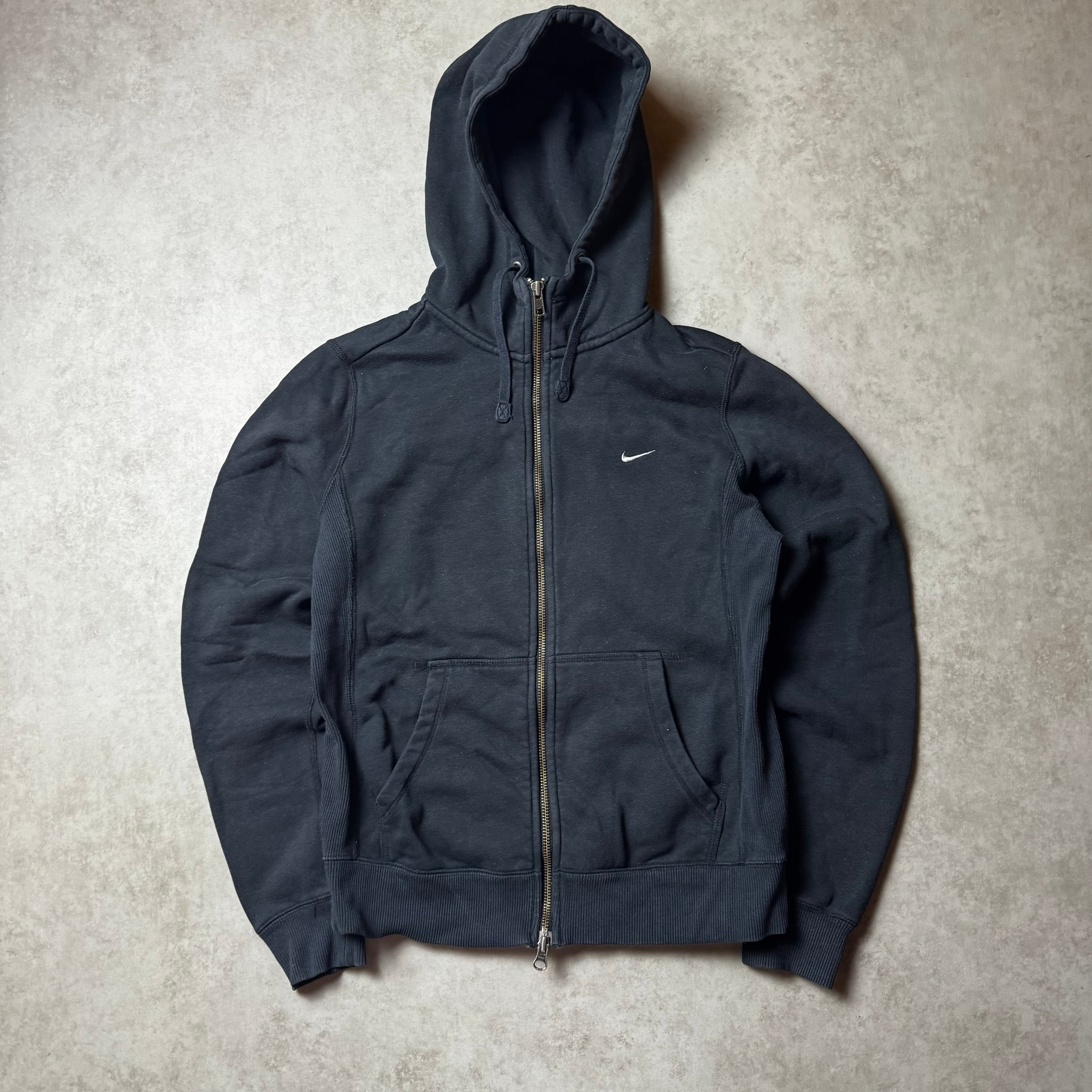 Black Nike Zip Up Hoodie - S