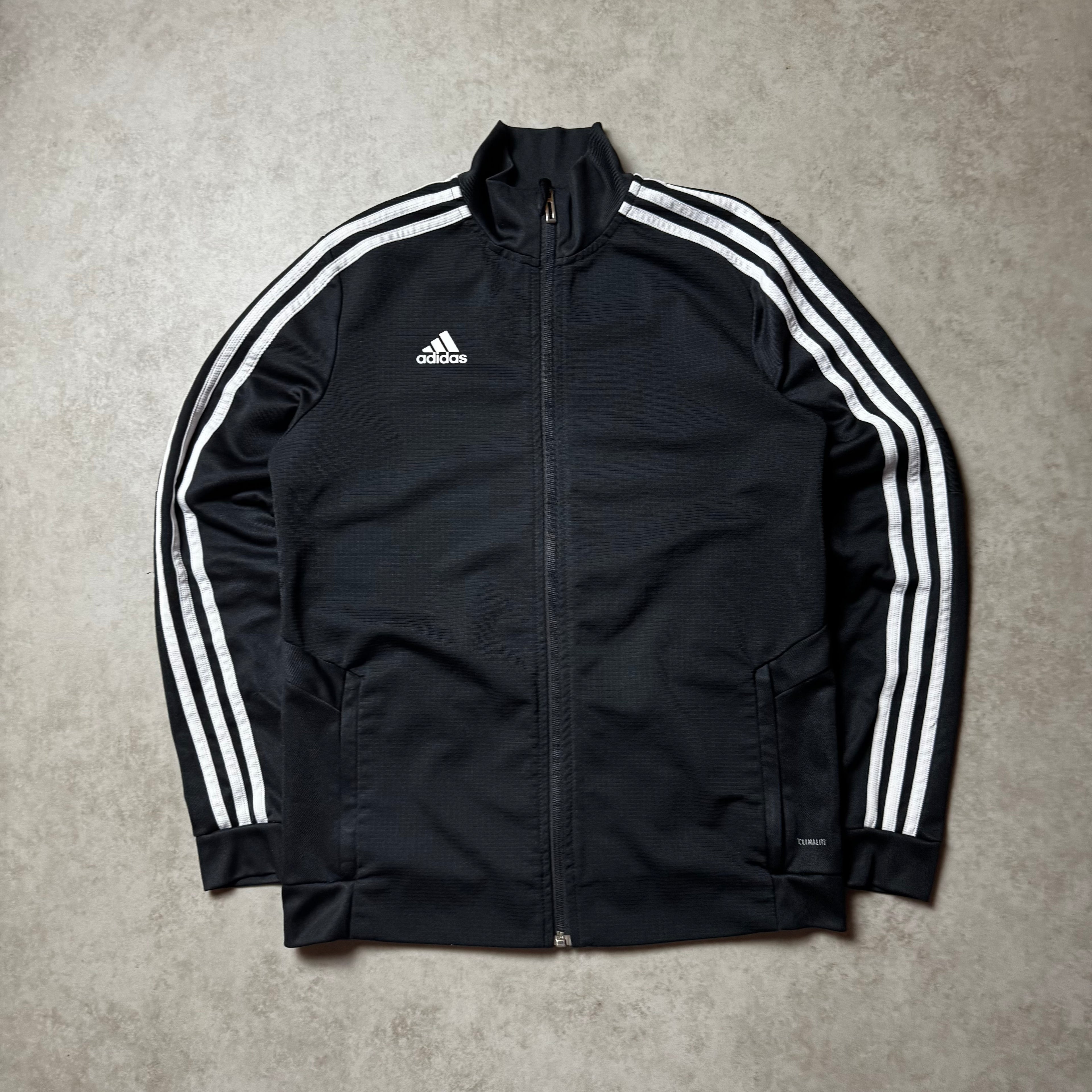 Black Adidas Zip Up Hoodie - M (S)