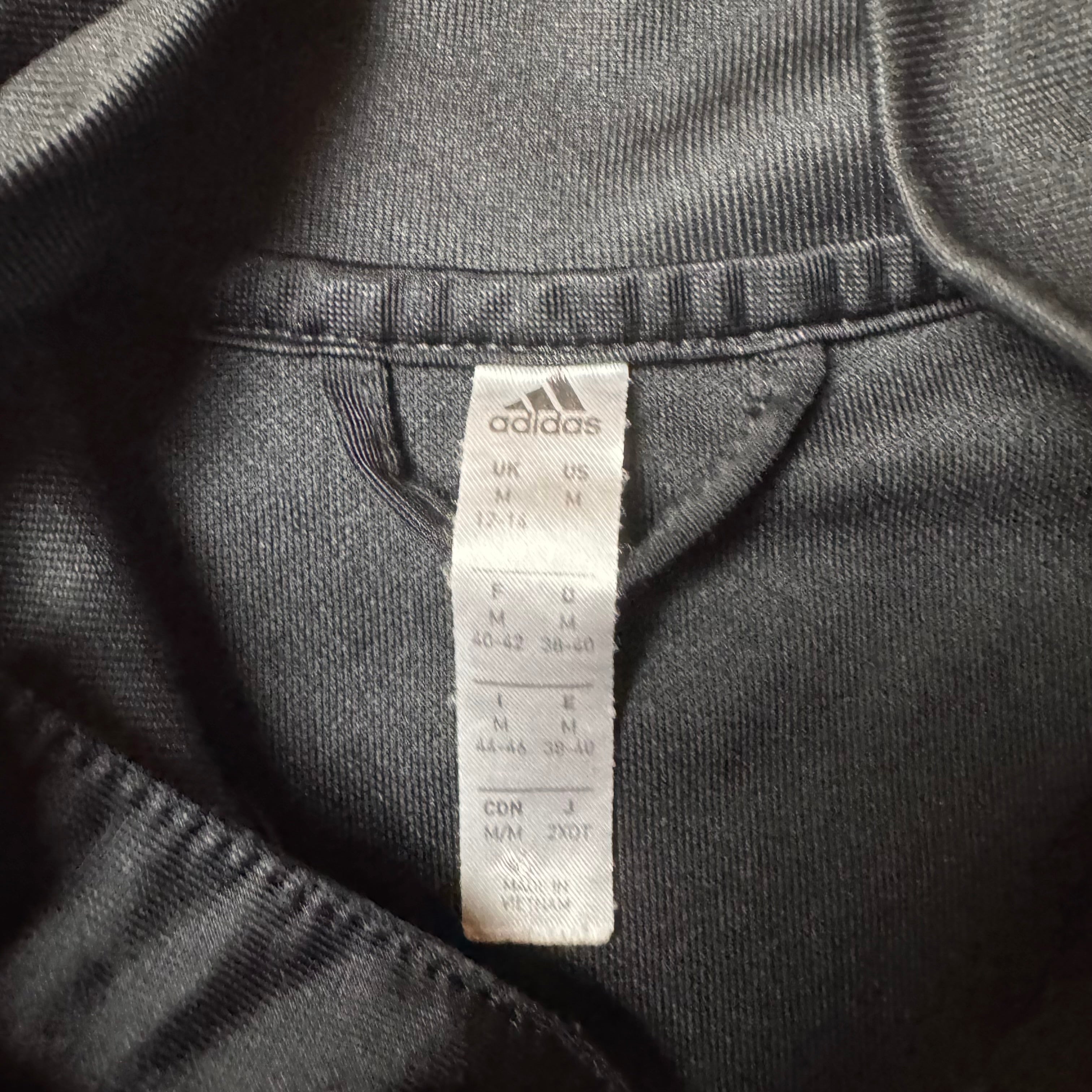 Black Adidas Zip Up Hoodie - M (S)